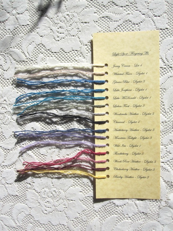 Fingering/Light Sport Weight Color/Sample Card Fingering/Light Sport Weight Color/Sample Card
