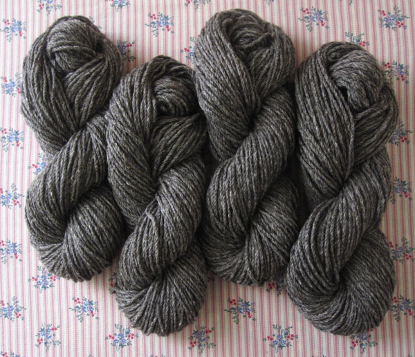 3-Ply Dark Natural Gray Heather - Lovely New Lot!