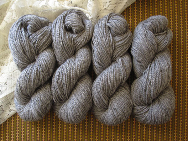 Natural Gray Heather - Worsted Wt. 100% merino